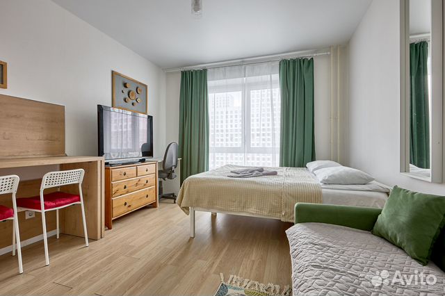 

Квартира-студия, 25 м², 2 кровати