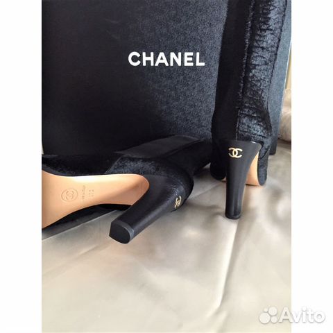 Chanel, оригинал, демисезонные ботинки Chanel, оригинал, демисезонные ботинки