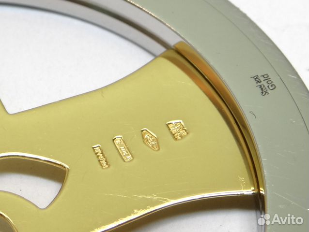 Подвеска Bvlgari, сталь/золото 750 пробы, оригинал