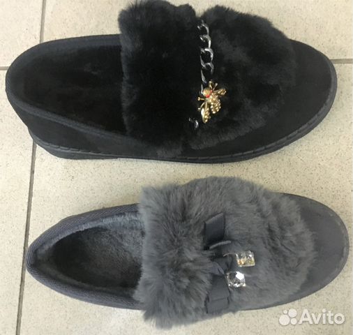 Тапки тапочки мокасины с мехом новые 35 - 38 р Тапки тапочки мокасины с мехом новые 35 - 38 р