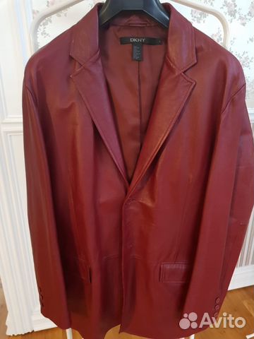 Кожаный пиджак dkny