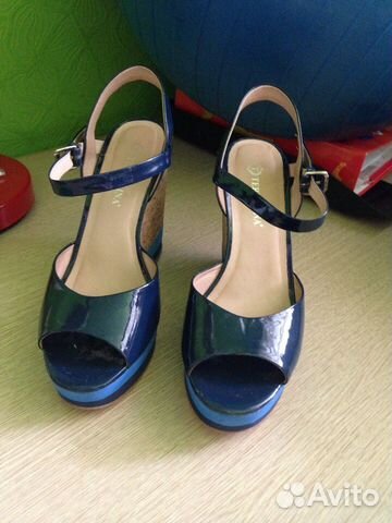 Босоножки синие лак tervolina Босоножки синие лак tervolina