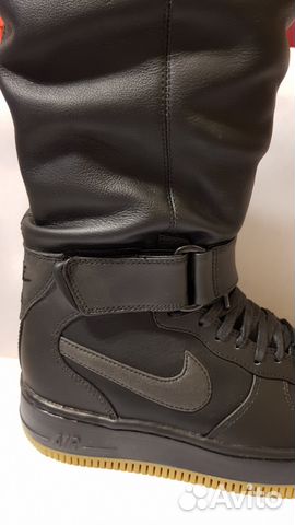 Кожаные сапоги nike AIR force 1 upstep 860522 001