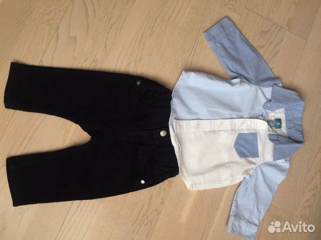 Брюки Zara 3-6 мес, рубашка baby gap 3-6 мес Брюки Zara 3-6 мес, рубашка baby gap 3-6 мес