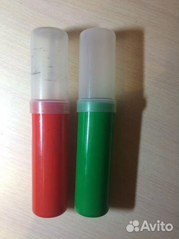 Пенал цилиндр красный зеленый в виде тубуса