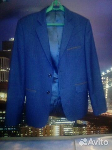 Пиджак синий в клетку VAN cliff