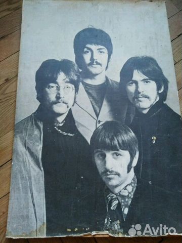 Фото Картина Beatles большая винтаж СССР 1972 г