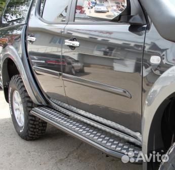 Пороги силовые риф для Mitsubishi L200