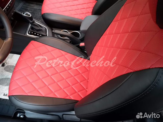 Авточехлы на Kia Rio 4 Ромбы