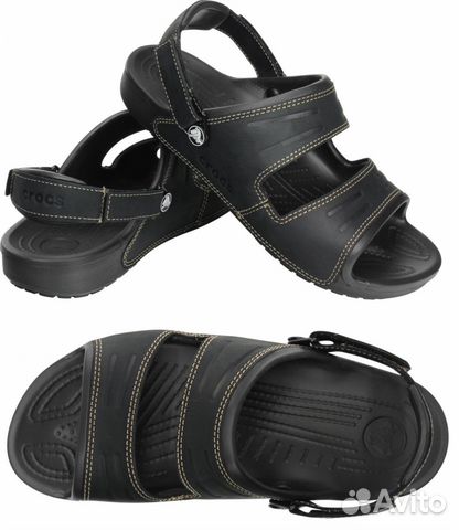 Сандалии сабо Crocs кожаные полу открытые Yukon 2 Сандалии сабо Crocs кожаные полу открытые Yukon 2