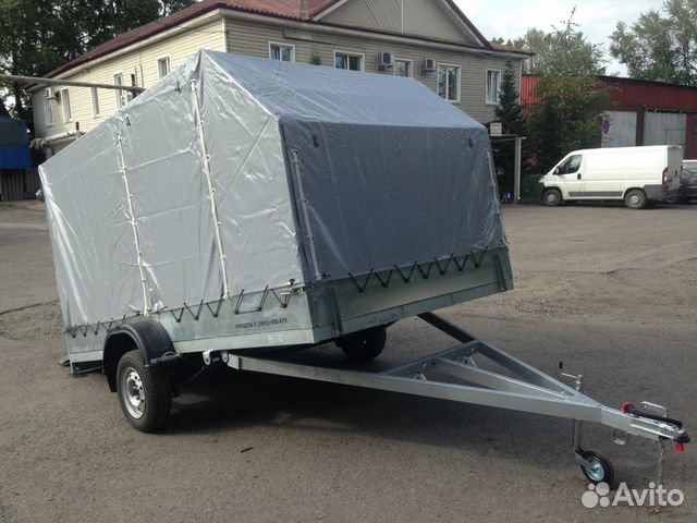 Прицеп с усиленной рамой + тент 150см