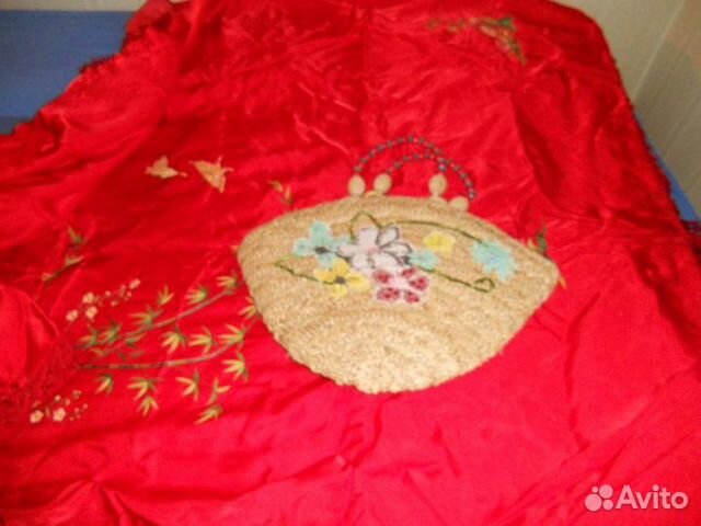 Соломенная сумка ручная работа винтаж