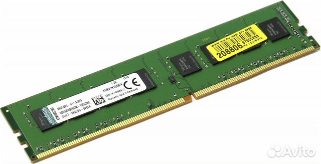 Модуль памяти Kingston DDR4 dimm 4 Гб PC4 2133мгц