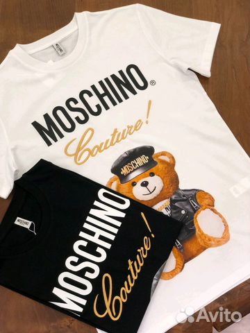 Футболка Moschino Teddy bear 2019 унисекс XL,XXL Футболка Moschino Teddy bear 2019 унисекс XL,XXL