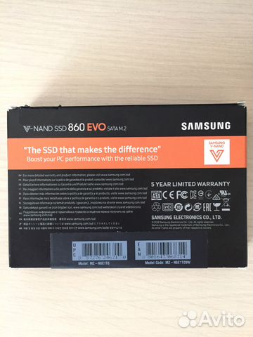 SAMSUNG 860 EVO 1TB SATA M.2 SSD