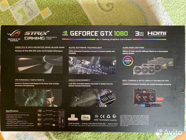 Asus strix GTX 1080 gaming 8Gb