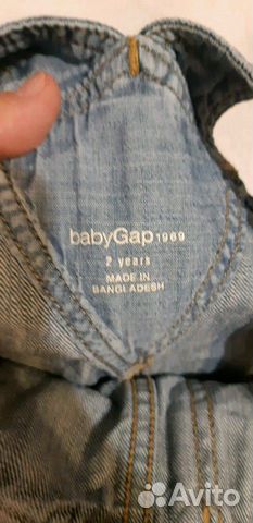 Комбинезон джинсовый GAP 92 р. + Штаны трикотажные Комбинезон джинсовый GAP 92 р. + Штаны трикотажные