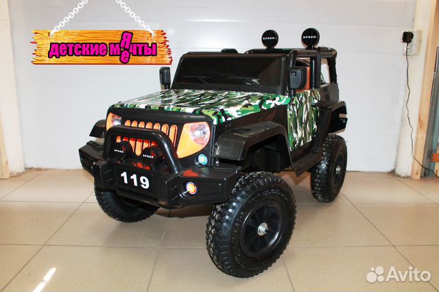 Детский электромобиль Jeep полный привод Детский электромобиль Jeep полный привод