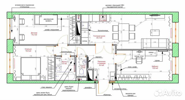 3-к квартира, 77 м², 7/18 эт.