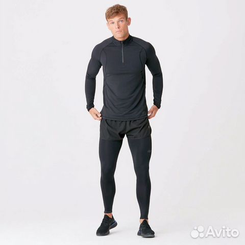 Мужские тайтсы для бега из влагоотводящей «дышащей Мужские тайтсы для бега из влагоотводящей «дышащей