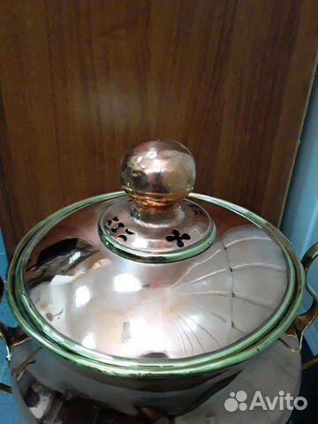 Самовар угольный на дровах 5 л Медный