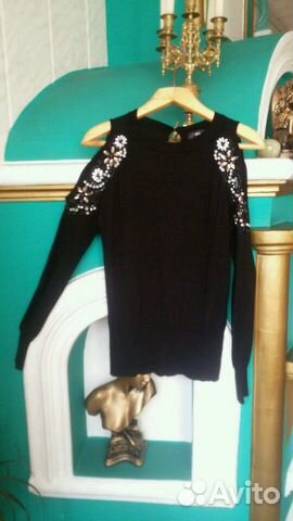 Джемпер с Дэкором из камней. Бельгия. В идеале Джемпер с Дэкором из камней. Бельгия. В идеале