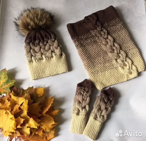 Шапка новая женская вязаная