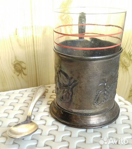 Подстаканник, ложка+стакан фруктовое изобилие