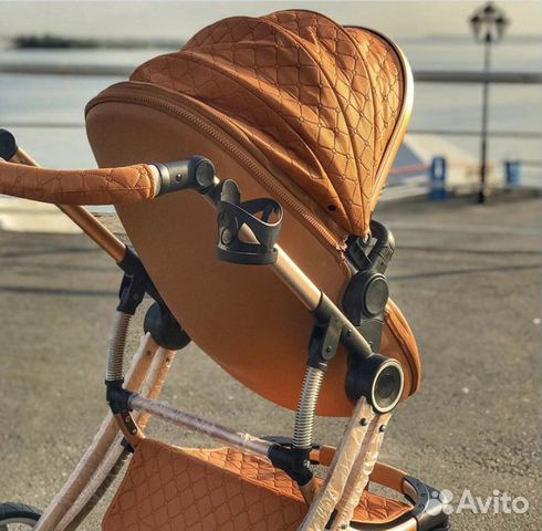 Коляска 2 в 1 Voondo, Рыжий. Доставка Коляска 2 в 1 Voondo, Рыжий. Доставка