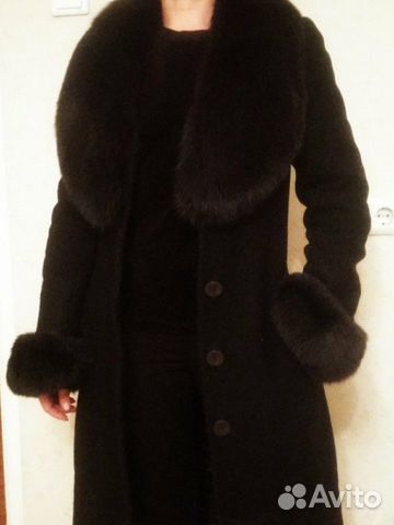 Пальто зимнее воротник/рукав песец 42-44р