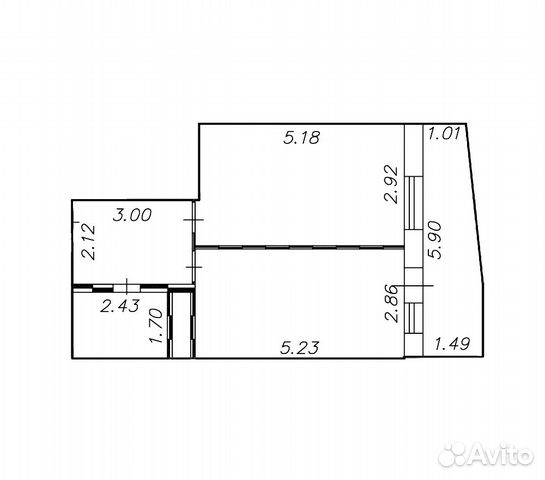1-к квартира, 45 м², 4/17 эт.