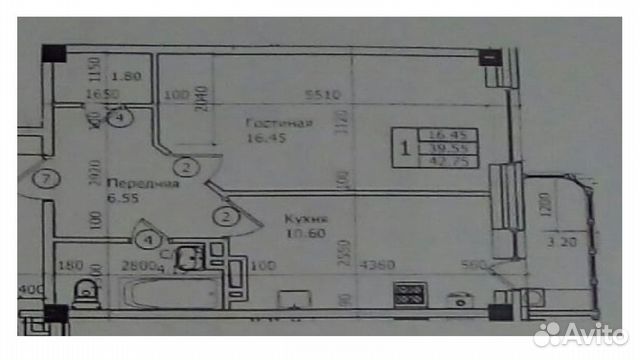 1-к квартира, 39.6 м², 2/8 эт. 1-к квартира, 39.6 м², 2/8 эт.