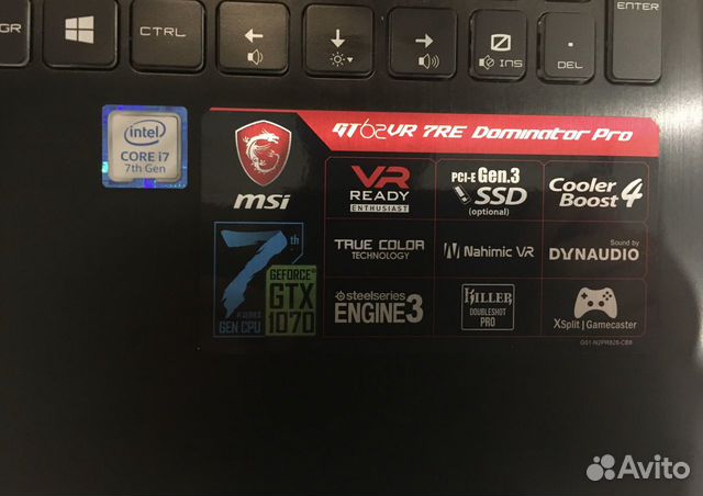Ноутбук GT62VR 7RE Dominator Pro