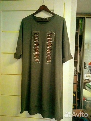 Платье хб Zara XL