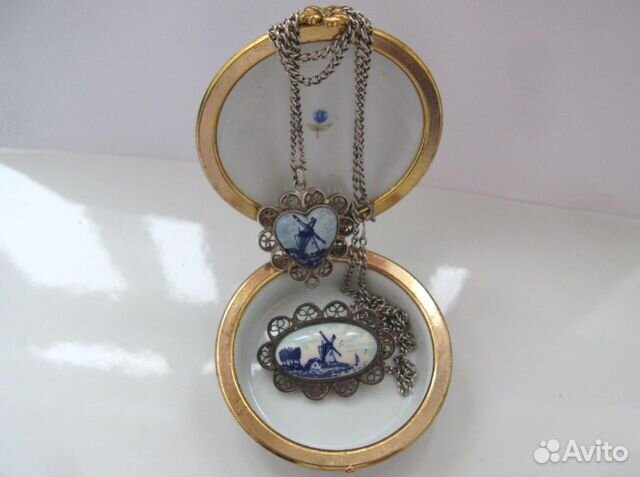 Старинные Фарфоровые Украшения Серебро