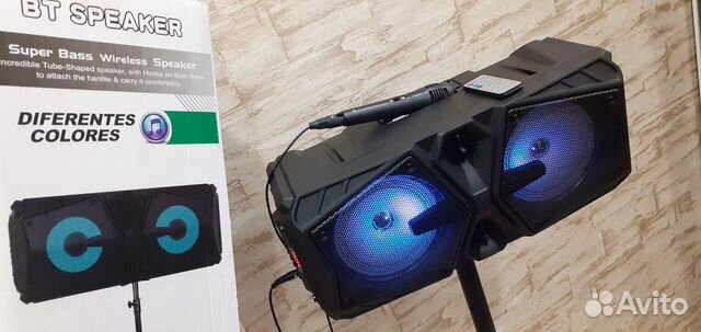 Большая мощная напольная колонка Speaker с караоке