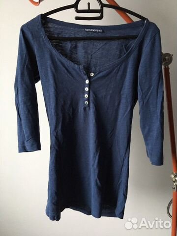 Блузка хлопковая синяя Terranova XS Блузка хлопковая синяя Terranova XS