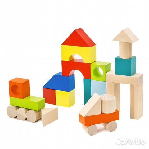 Конструктор Городок 27 деталей + раскраска