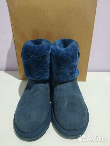 UGG Угги синие с отворотом новые