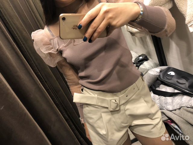 Кожаные шорты Zara Кожаные шорты Zara