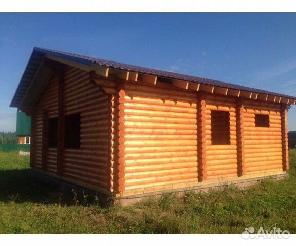 Сруб бани 8х8 м из зимнего леса. Оцилиндр. бревно Сруб бани 8х8 м из зимнего леса. Оцилиндр. бревно