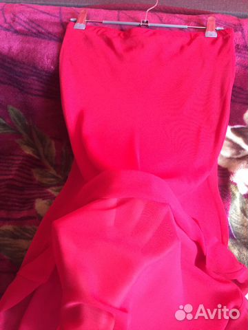 Юбка шелковая красная на подкладке шелк