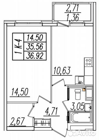 1-к квартира, 37.9 м², 12/18 эт. 1-к квартира, 37.9 м², 12/18 эт.