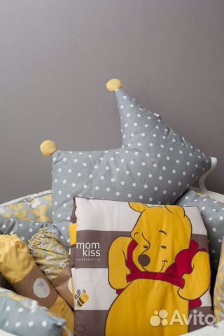 Комплект в кроватку + бортики новый