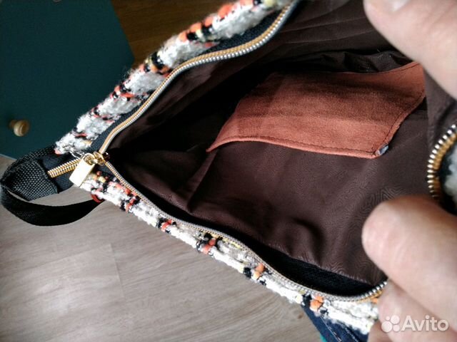 Сумочка из меланжевой ткани Сумочка из меланжевой ткани