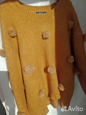 Новый горчичный свитер Zara oversize