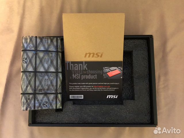 Коробка от MSI GTX 1050 Aero