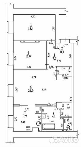 3-к квартира, 72 м², 2/3 эт. 3-к квартира, 72 м², 2/3 эт.