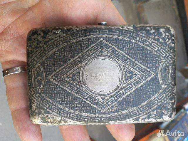 Портсигар табакерка Серебро 84 проба