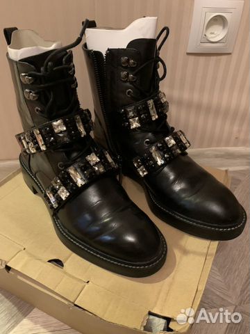 Ботинки, полусапожки Zara кожаные Ботинки, полусапожки Zara кожаные